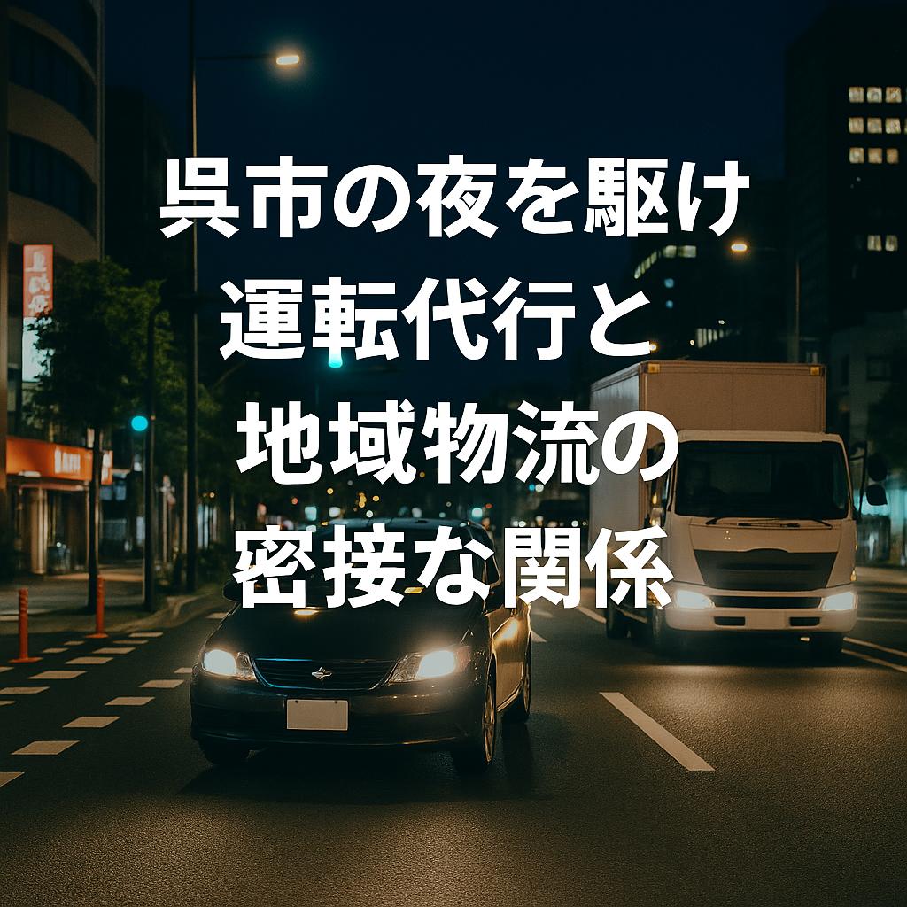 呉市の夜を駆ける運転代行と地域物流の密接な関係